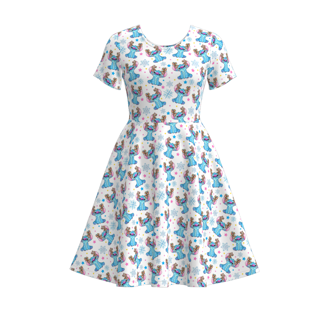 （Pre Order）Family Christmas Cartoon Print Dress&Set