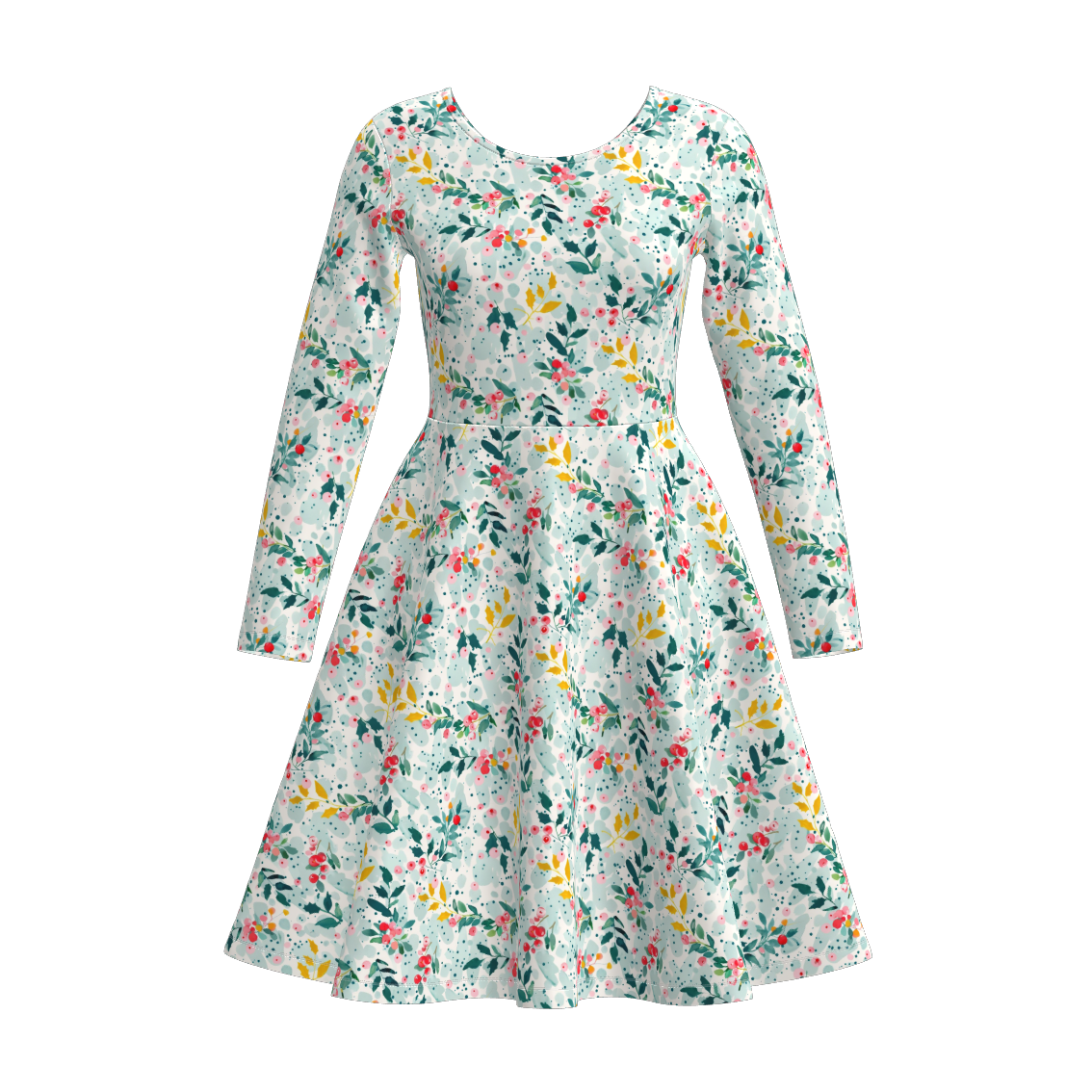 （Pre Order）Family Christmas Floral Print Dress,Set&Top