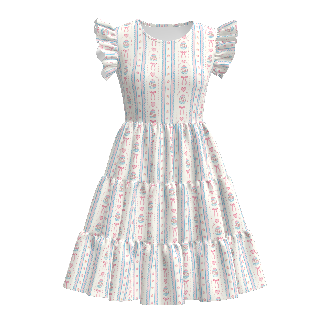 （Pre Order）Family Easter Egg Print Dress,Set&Romper
