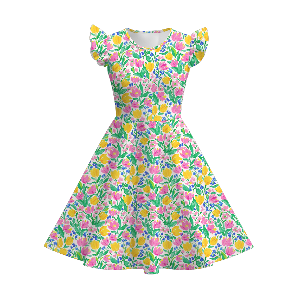 （Pre Order）Family Easter Floral Print Dress,Set&Romper