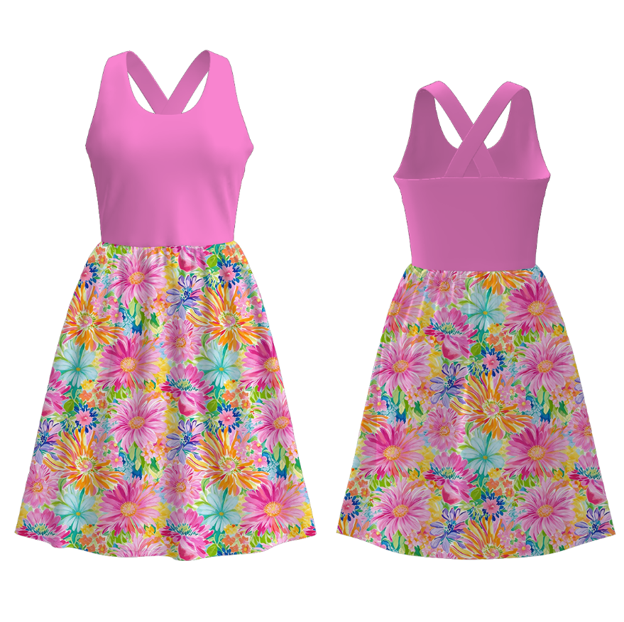 （Pre Order）Family Spring&Summer Floral Print Dress,Jumpsuit&Romper