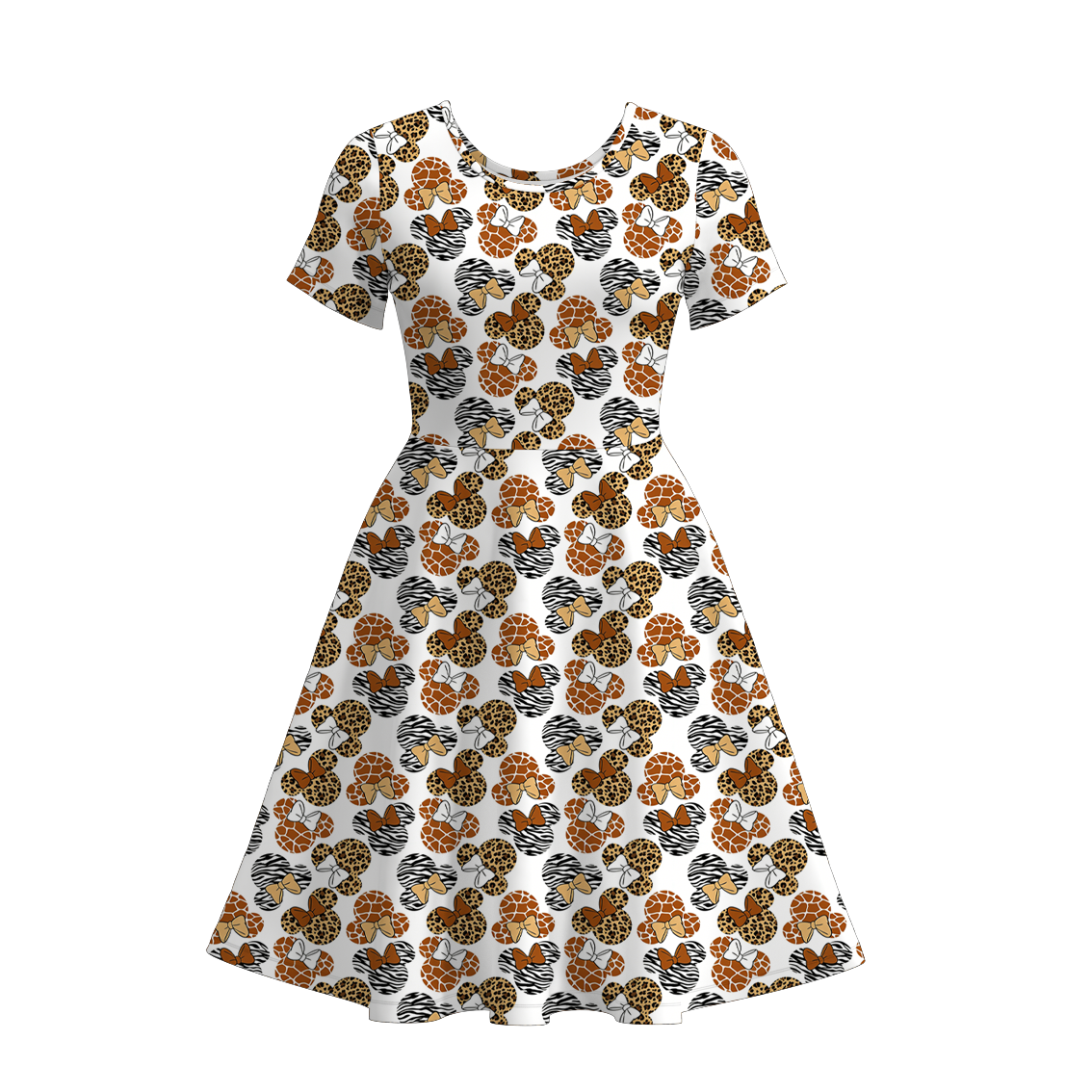 （Pre Order）Family Spring&Summer Cartoon Print Dress,Set&Top