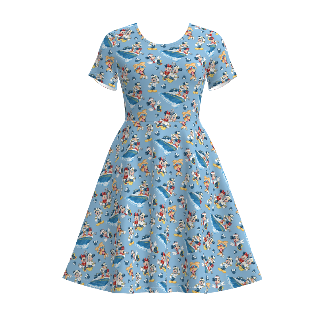 （Pre Order）Mommy and Me Summer Cartoon Print Dress