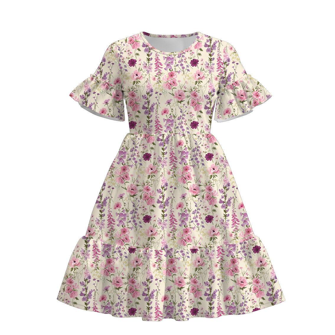 （Pre Order）Mommy and Me Fall Floral Print Dress