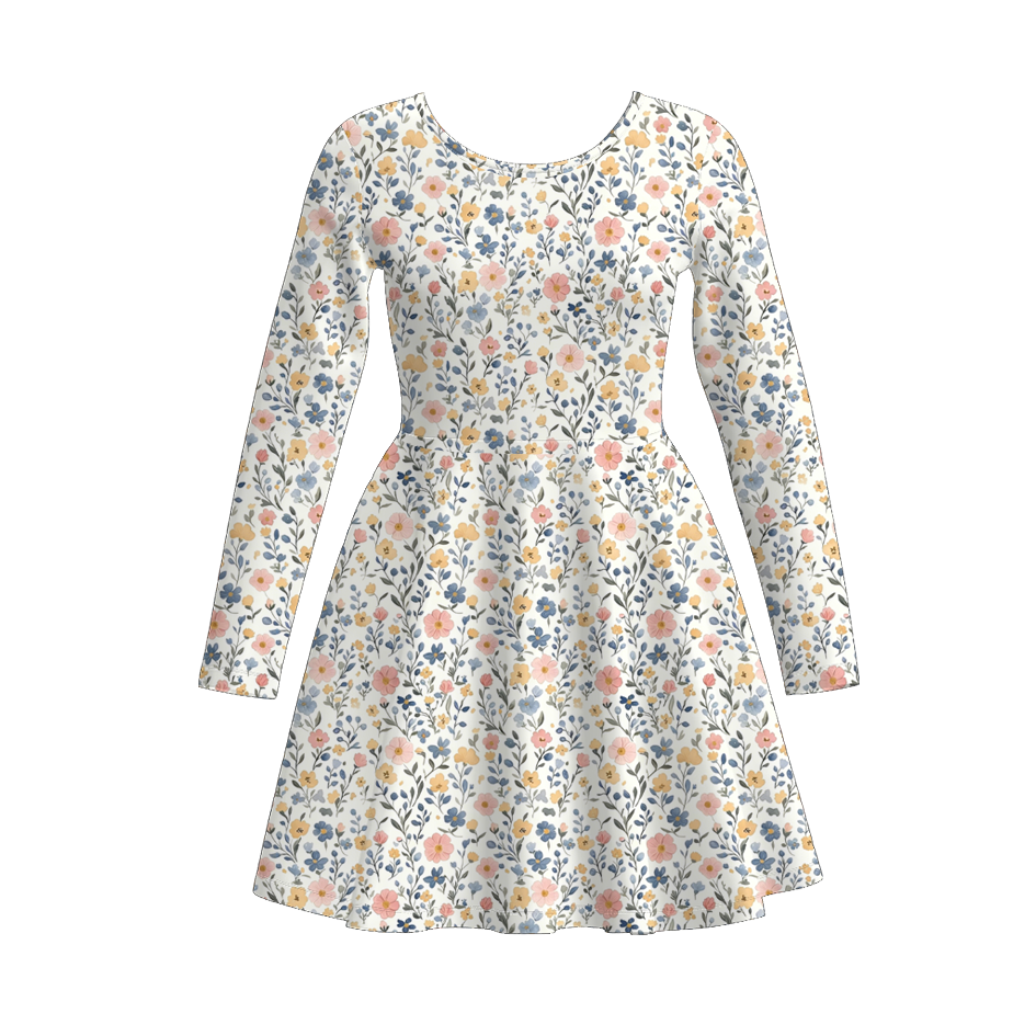（Pre Order）Mommy and Me Fall Floral Print Dress