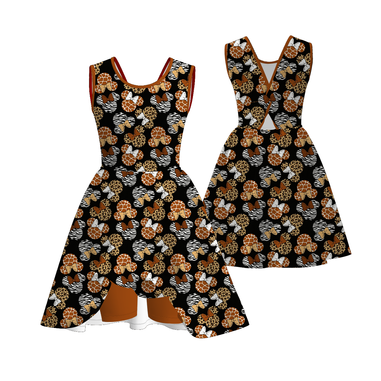 （Pre Order）Family Fall Cartoon Print Dress&Set