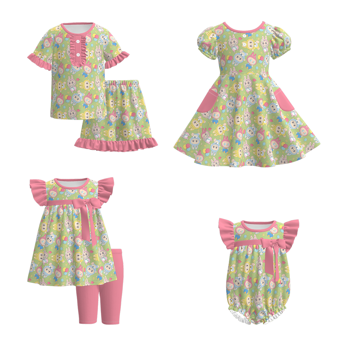 （Pre Order）Family Spring＆Summer Print Dress,Set,Pajamas＆Romper