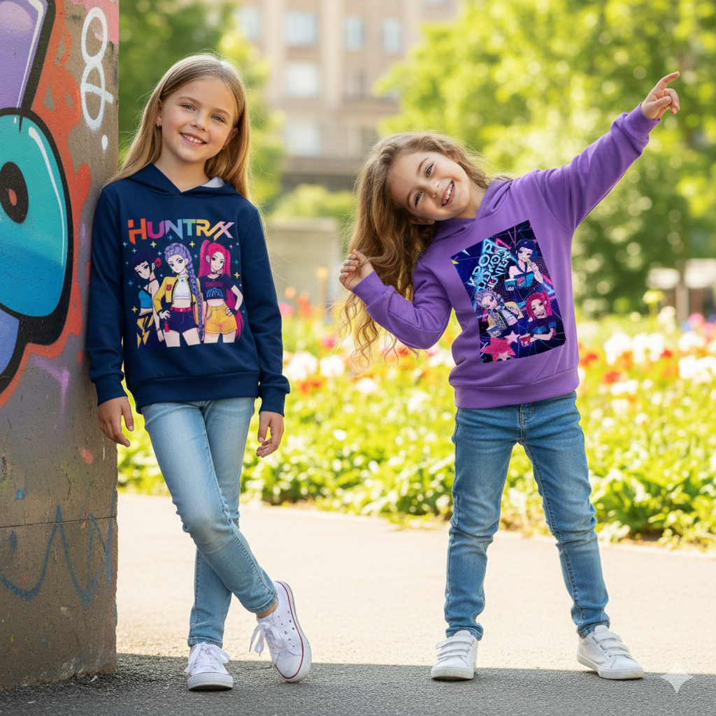 （Pre Order,Prepack Zone）Girls Movie Character Print Hoodie（Mix Size）