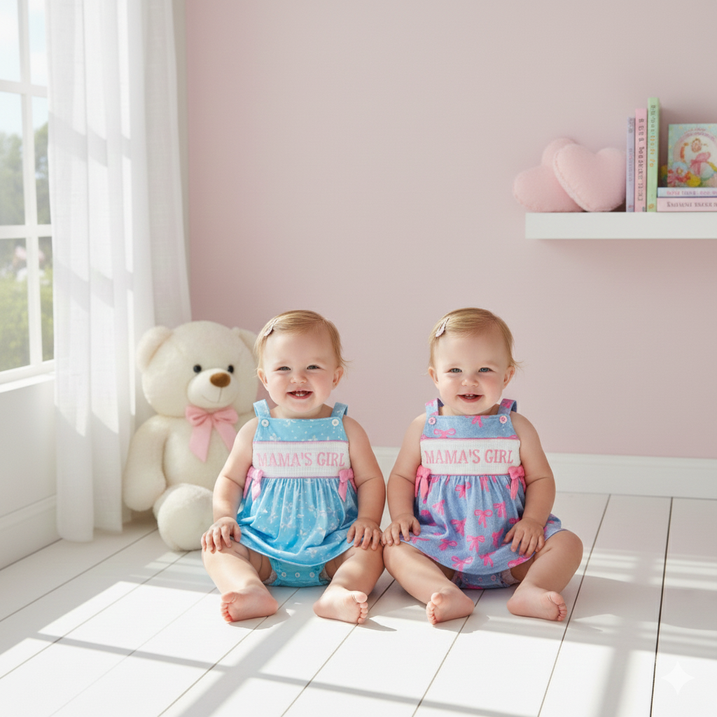 （Pre Order,Prepack Zone）Toddler Girls Spring&Summer Embroidery Smocked Romper