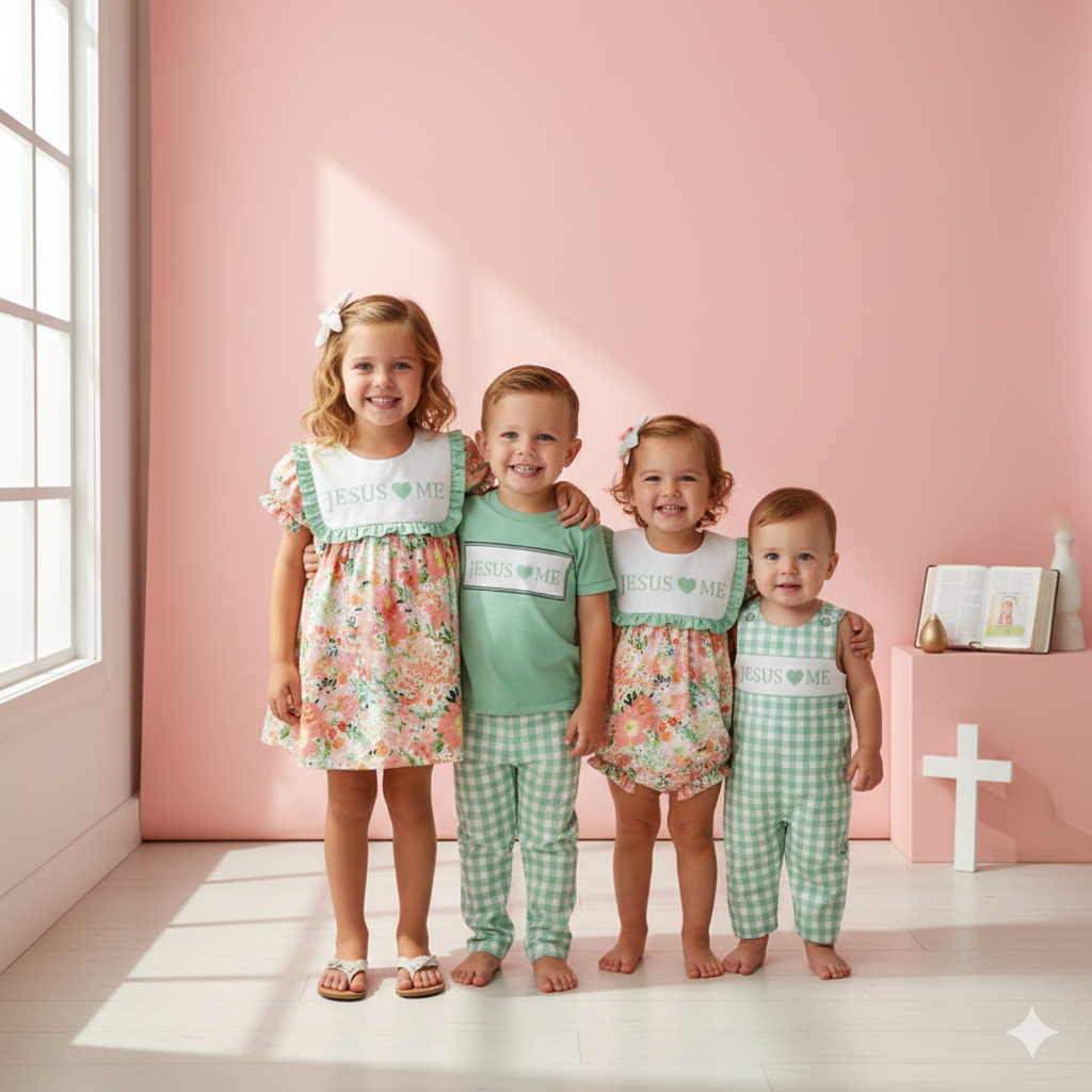 （Pre Order,Prepack Zone）Girls JESUS♥ME Embroidery Dress（Mix Size）