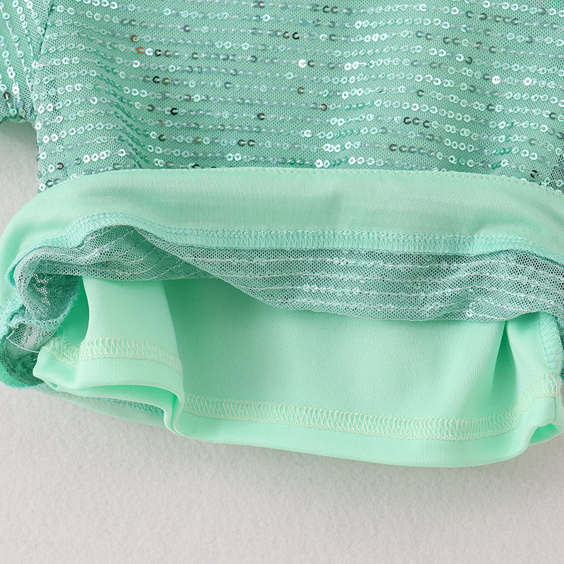 （In Stock A2-2-3）Girls Sequins Short Sleeve Top