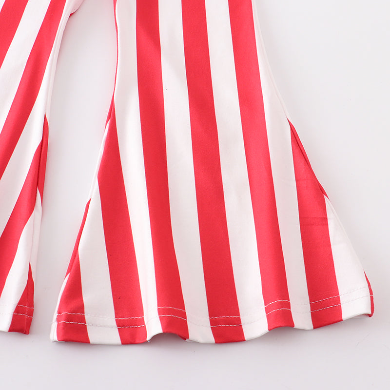 （In Stock）Girls Patriotic Stripe Jumpsuit