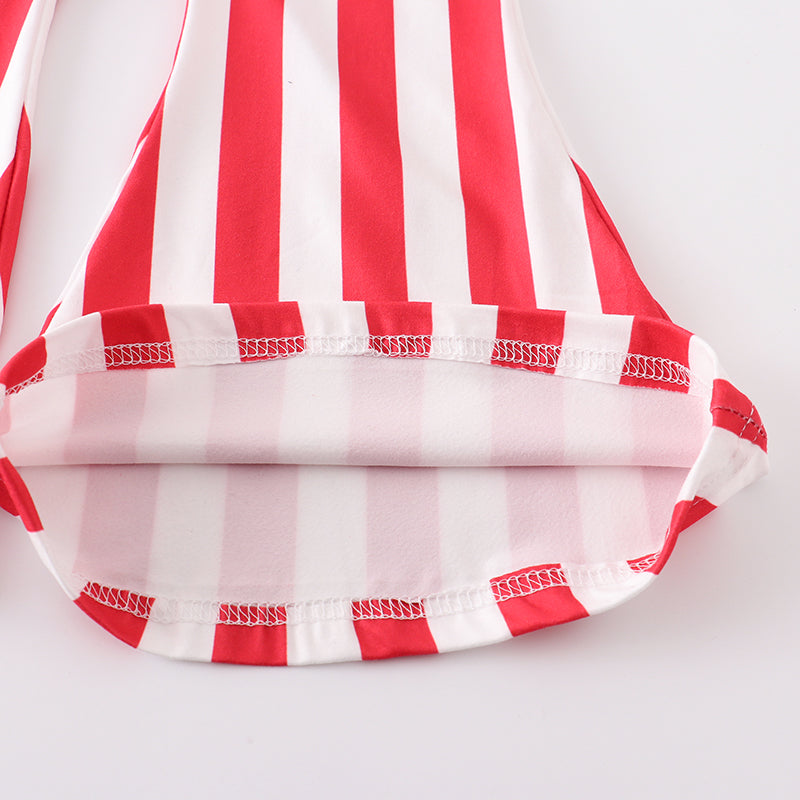 （In Stock）Girls Patriotic Stripe Jumpsuit