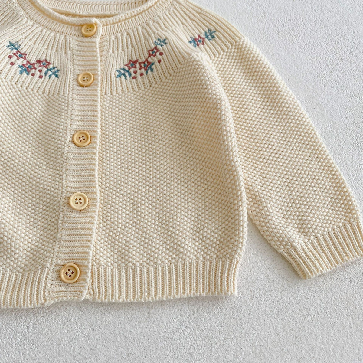 （Pre Order 2 Weeks）Kids Fall Embroidery Sweater Cardigan