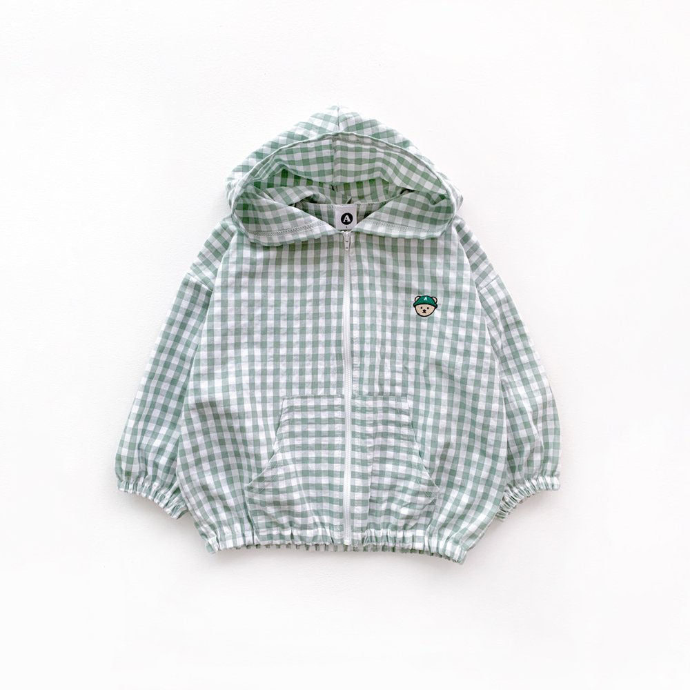 （Pre Order 2 Weeks）Unisex Fall Plaid Zipper Hoodie