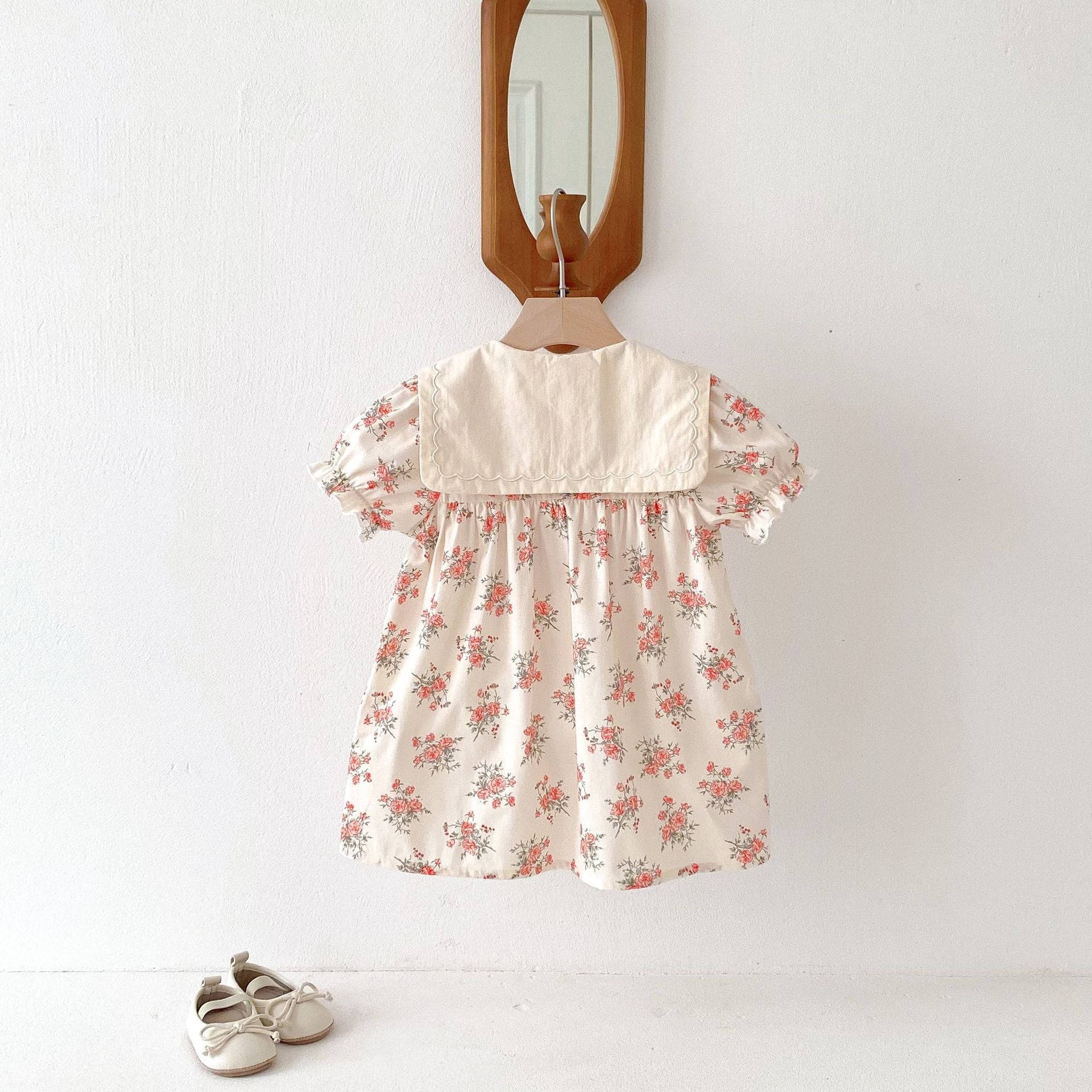 （In Production）Girls Spring&Summer Floral Embroidery Dress