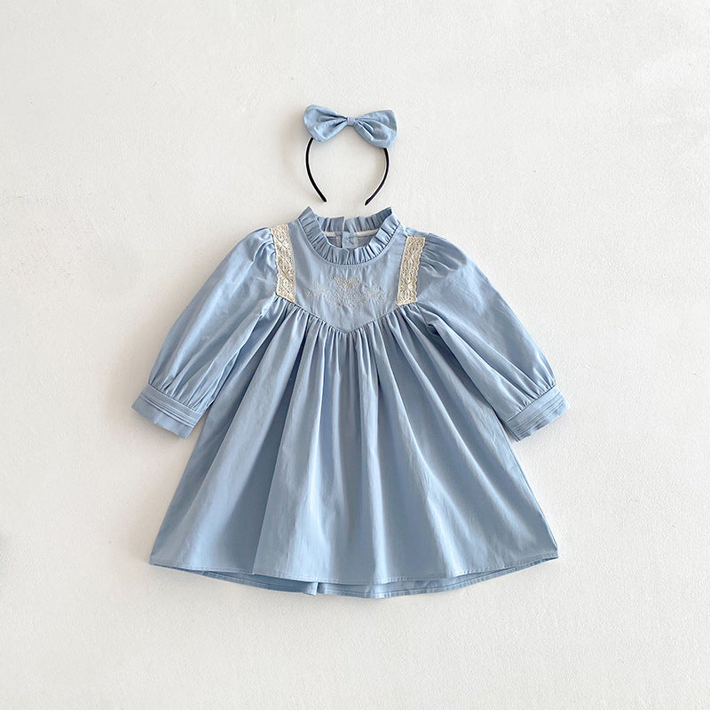 （In Production）Sisters Fall Embroidery Lace Dress&Romper