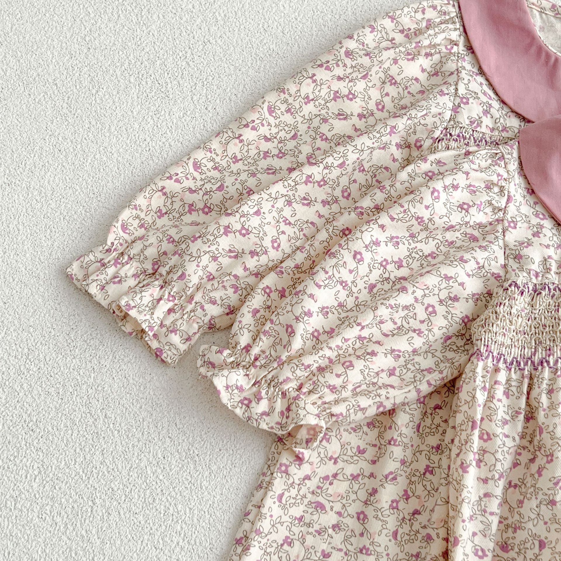 （In Production）Sisters Spring&Summer Lavender Doll Collar Smocked Dress&Romper