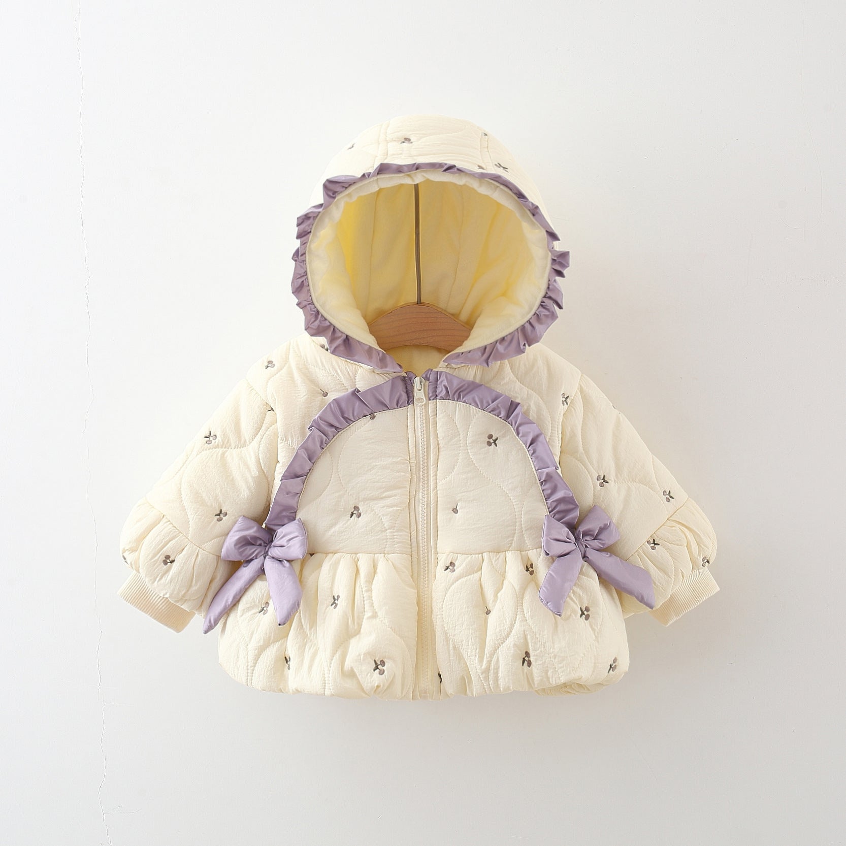 （In Production）Girls Adorable Winter Coat with Oversized Bows