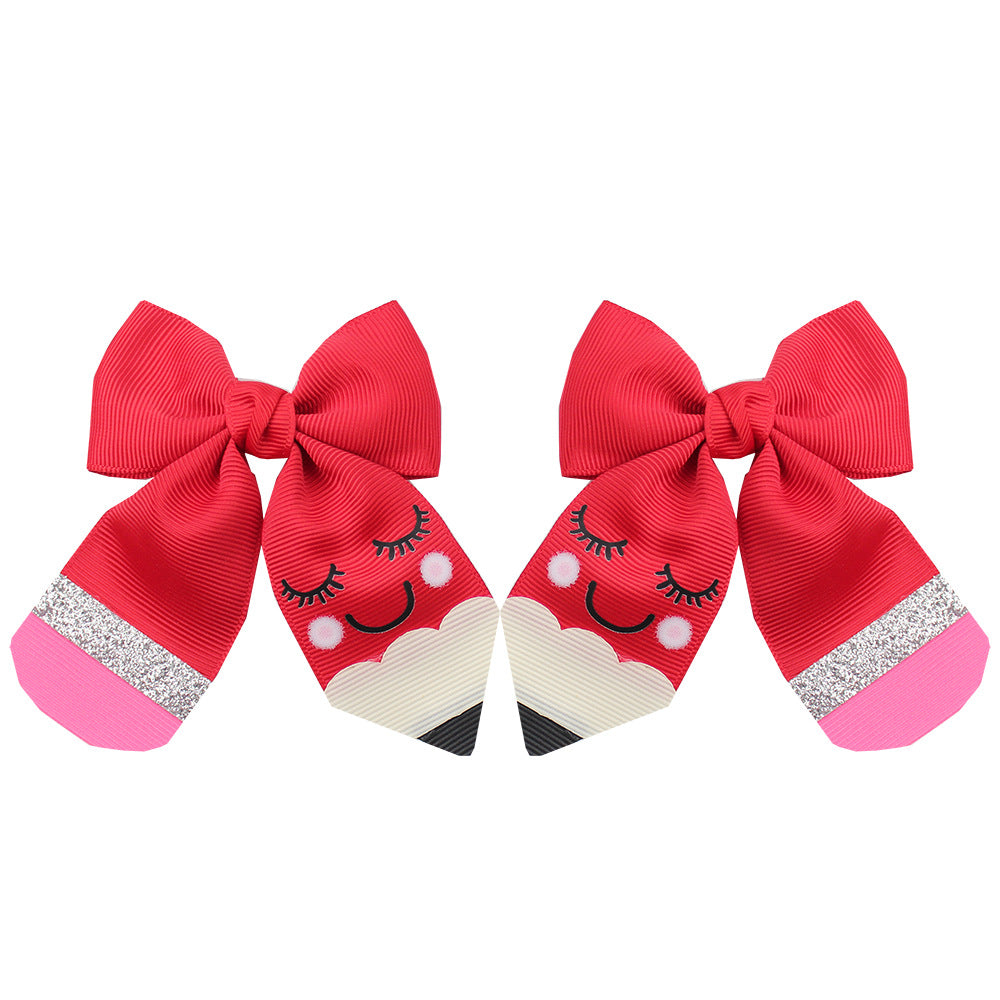 （Pre Order）Girls Back To School Bow-10 pairs in one package