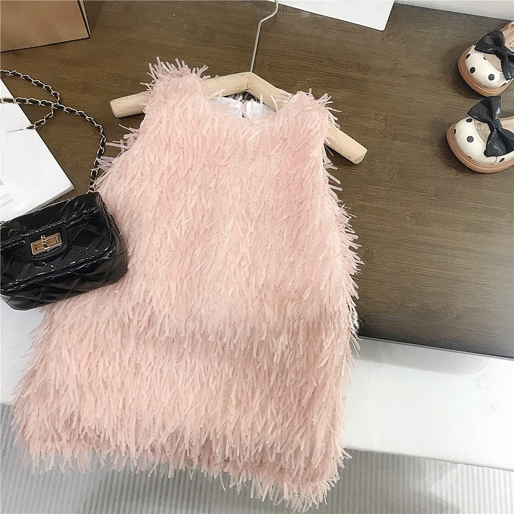 （In Production）Girls Spring&Summer Fluffy Sleeveless Dress