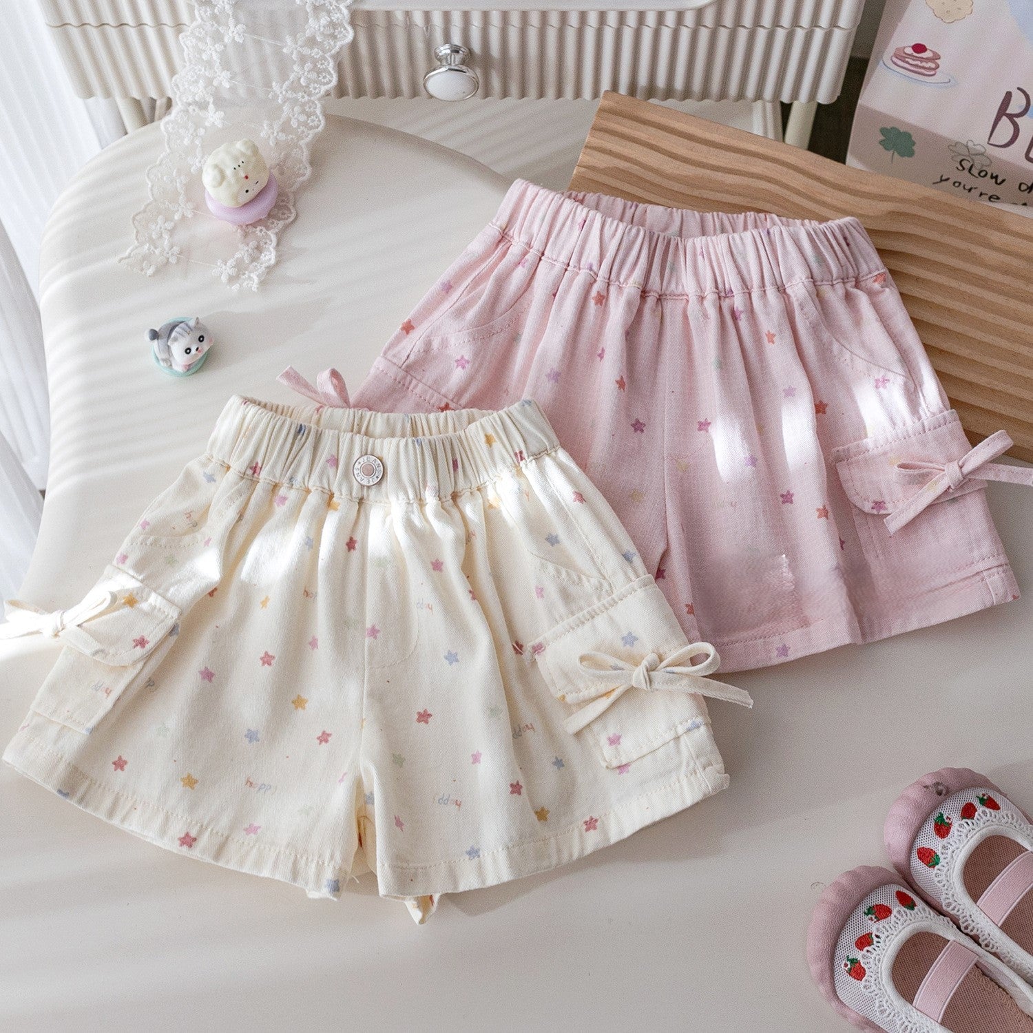 （In Production）Girls Spring&Summer Star Print Shorts