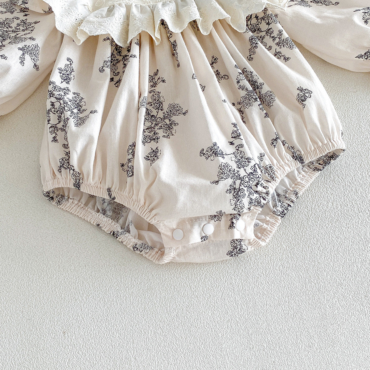 （Pre Order 2 Weeks）Sisters Fall Floral Lace Ruffle Dress&Romper