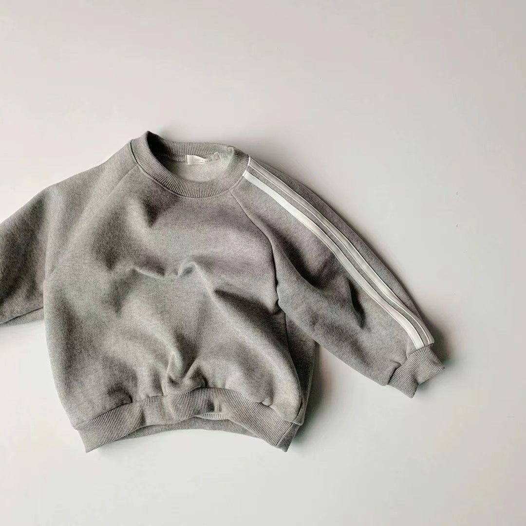 （Pre Order 2 Weeks）Unisex Fall Solid Color Sweatshirt Set