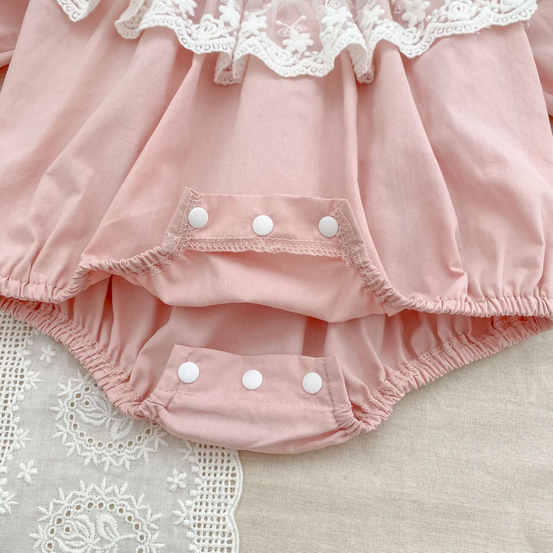 （Pre Order 2 Weeks）Sisters Fall Embroidery Lace Ruffle Dress&Romper