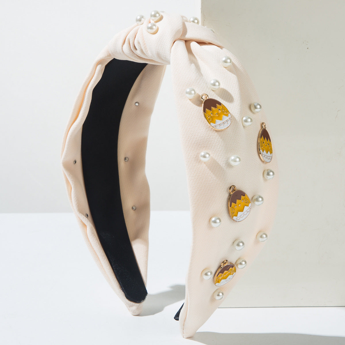 （Pre Order）Easter Stylish Bunny Pearl Rhinestone Headband