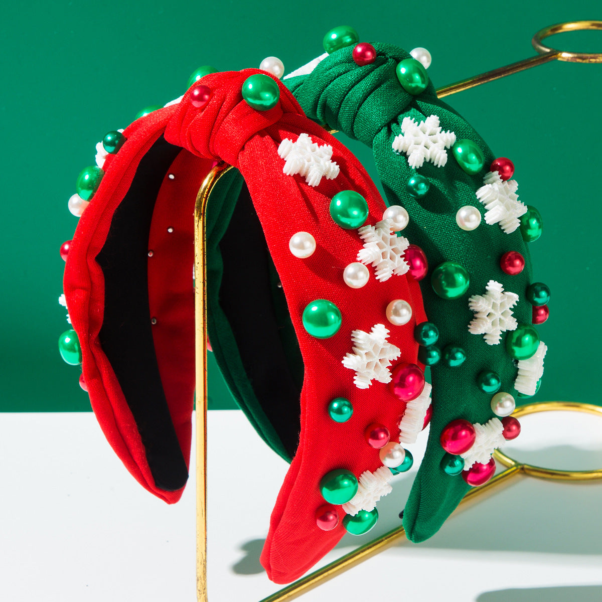 （Pre Order）Christmas Stylish Snowflake&Pearl Headband