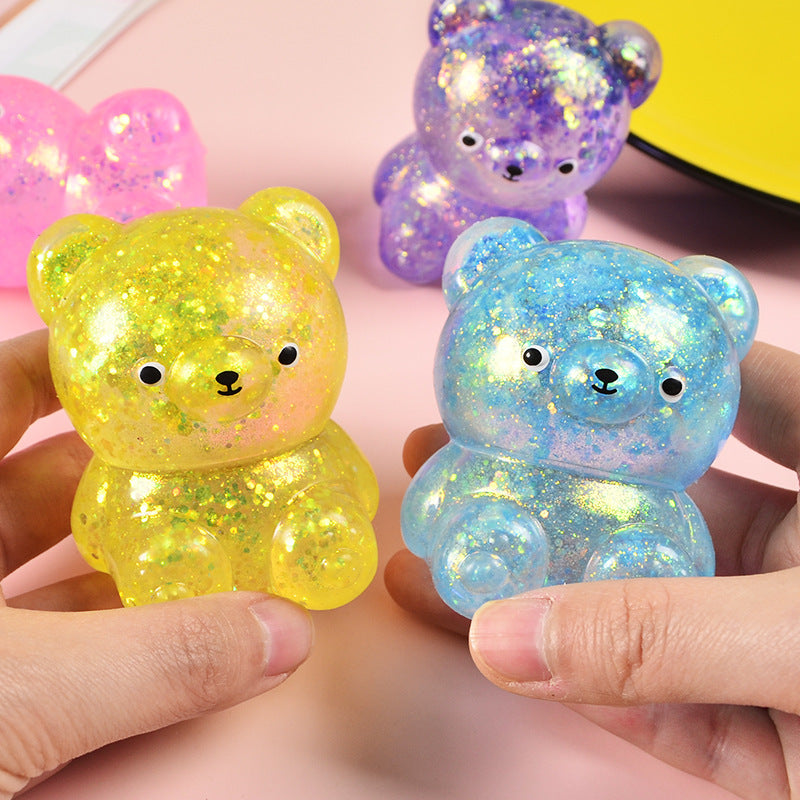 （Pre Order）Bear Shaped Stress Relief Toy-Sequin