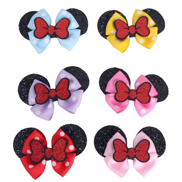 （Pre Order）Girls Summer Cartoon Gilliter Hair Clip