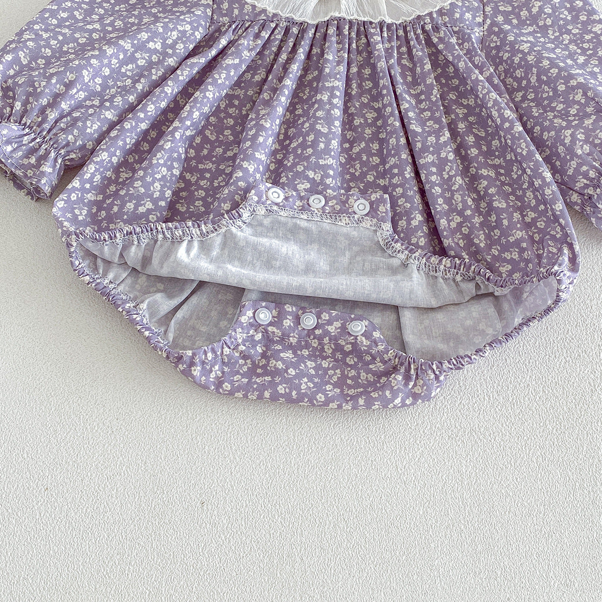 （Pre Order 2 Weeks）Sisters Fall Lavender Floral Lace Collar Dress&Romper