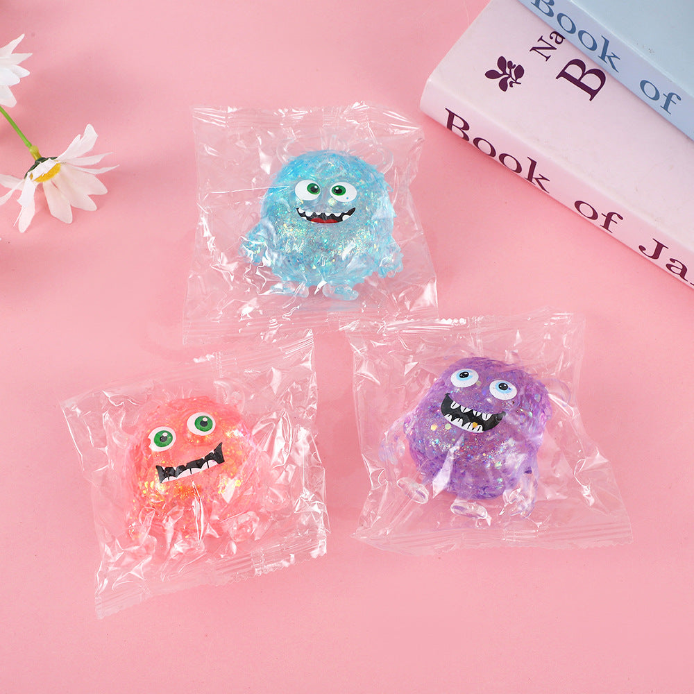 （Pre Order）Squishy Squeeze Glitter Monster Toy