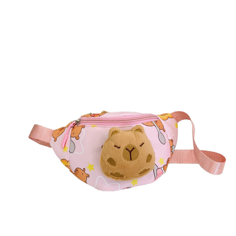（Pre Order）Kids Cartoon Plush Toy Waist Bag