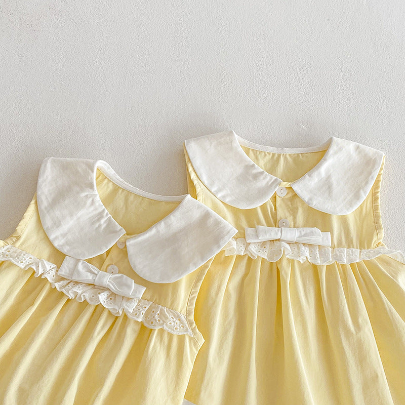 （In Production）Sisters Spring&Summer Yellow Dress,Romper