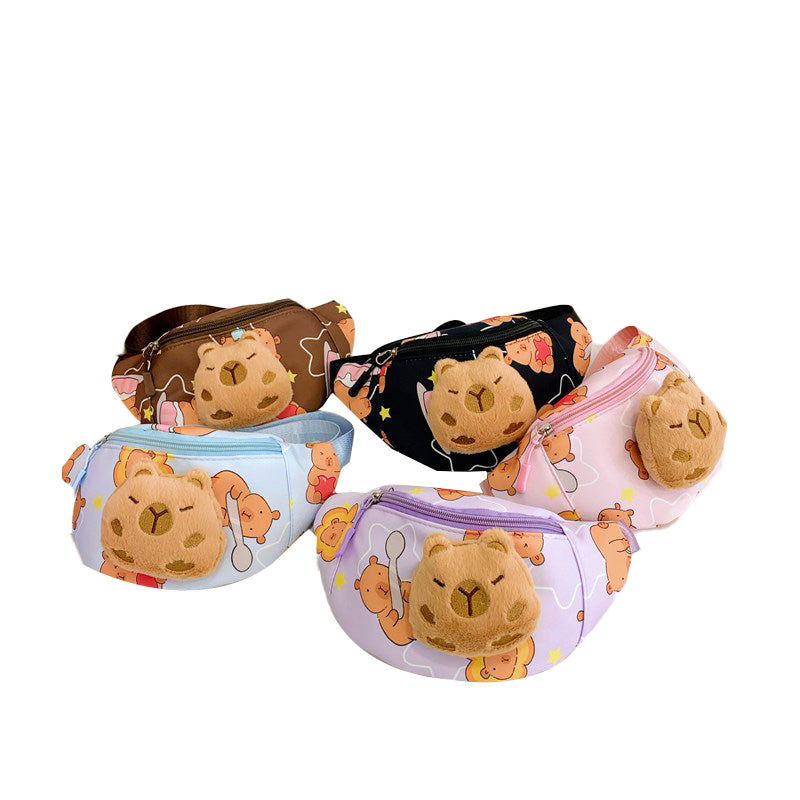 （Pre Order）Kids Cartoon Plush Toy Waist Bag