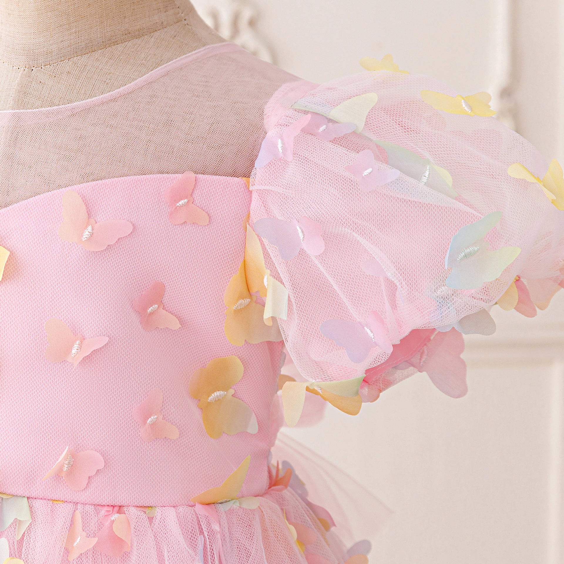 （In Production）Girls Spring&Summer Butterfly Tulle Dress