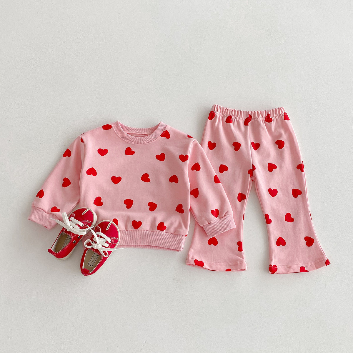 （Pre Order 2 Weeks）Kids Valentine's Day Print Outfit Set
