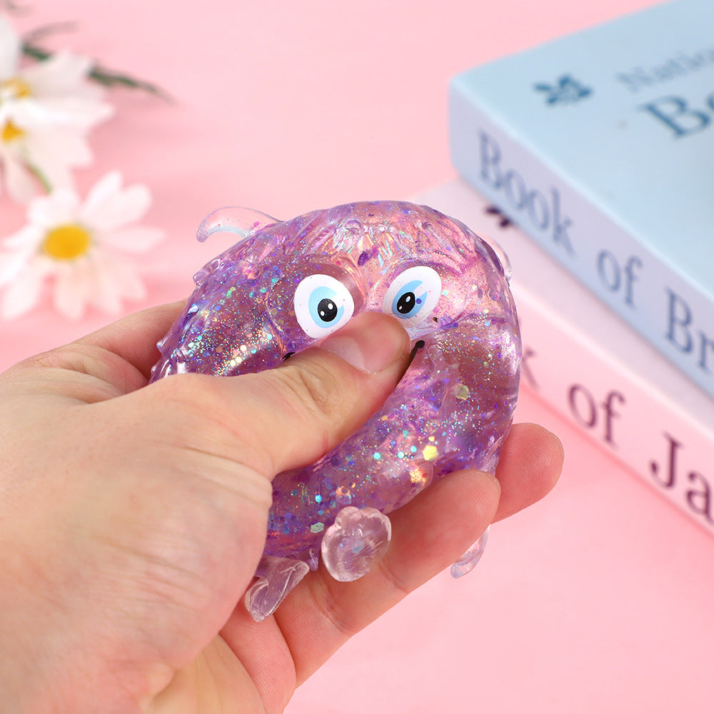 （Pre Order）Squishy Squeeze Glitter Monster Toy