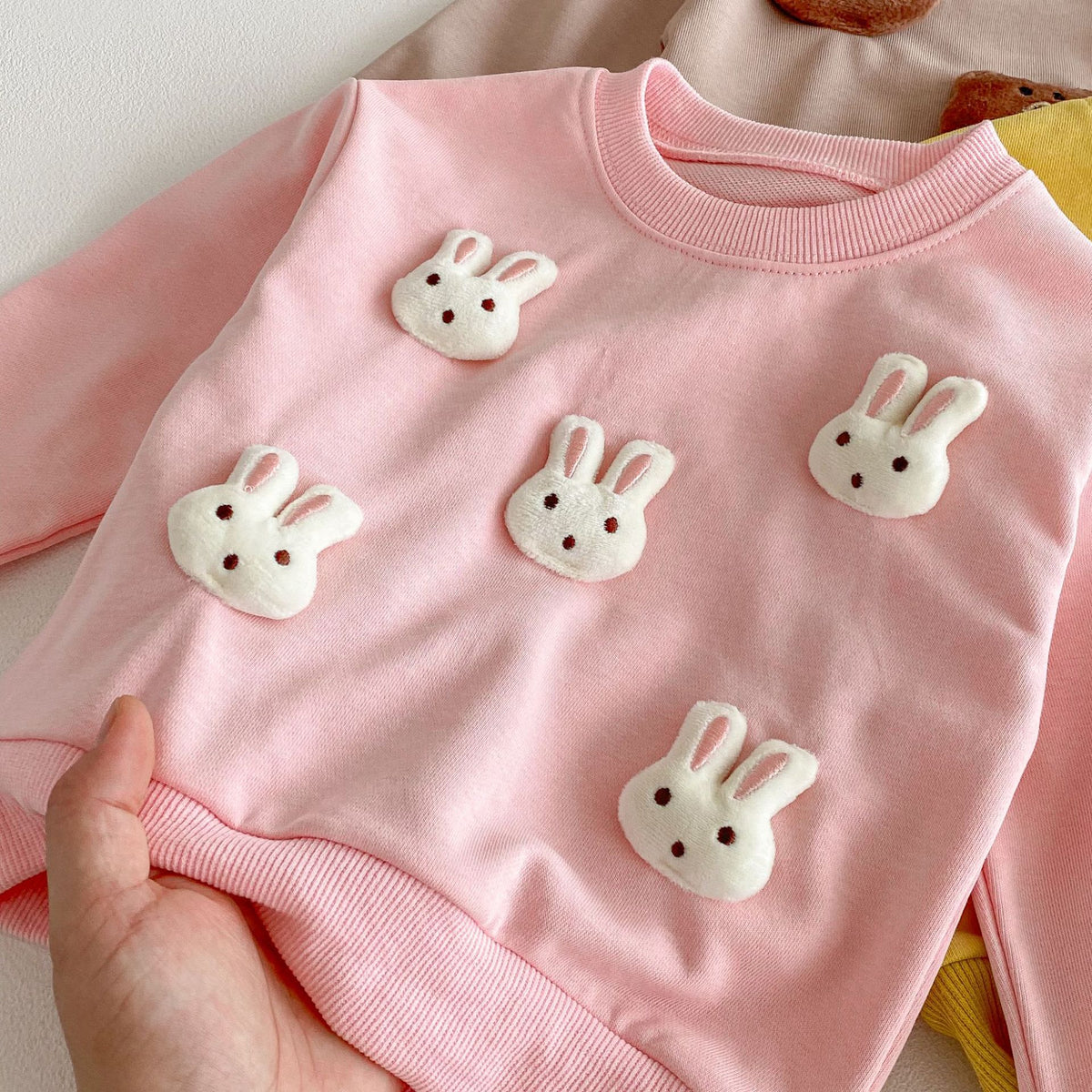 （Pre Order 2 Weeks）Girls Fall Solid Color Sweatshirt Set