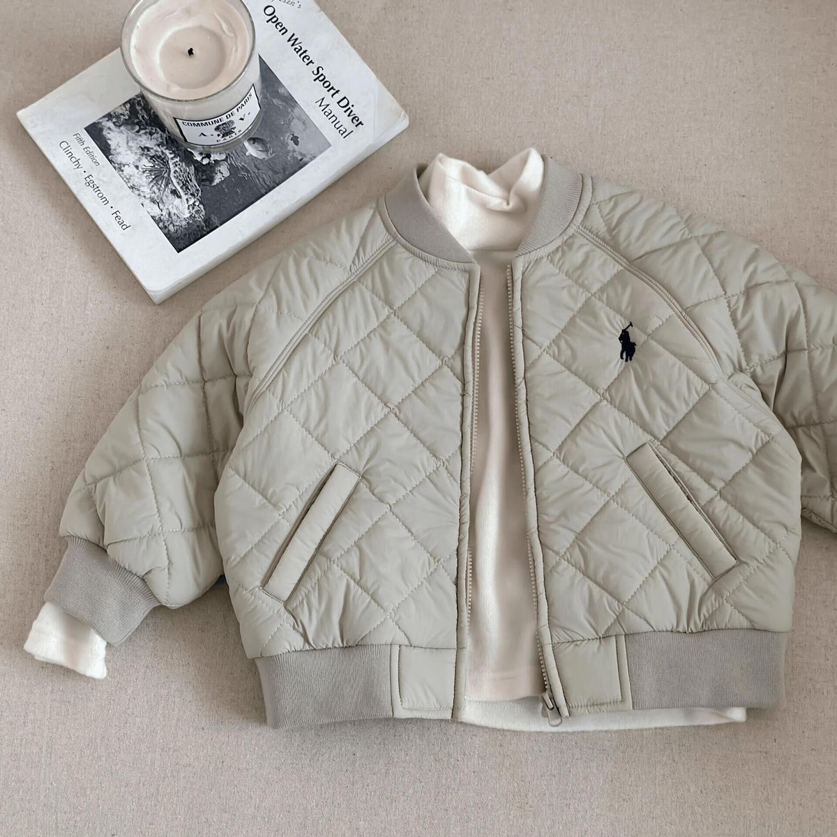 （Pre Order 2 Weeks）Kids Quilted Bomber Jacket