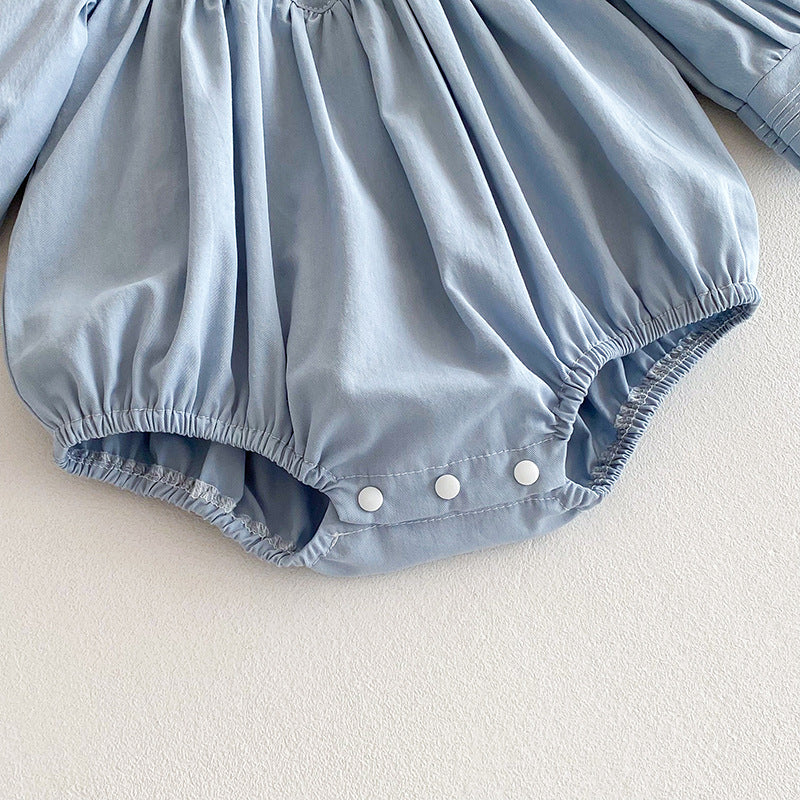 （Pre Order 2 Weeks）Sisters Fall Embroidery Ruffle Collar Dress&Romper