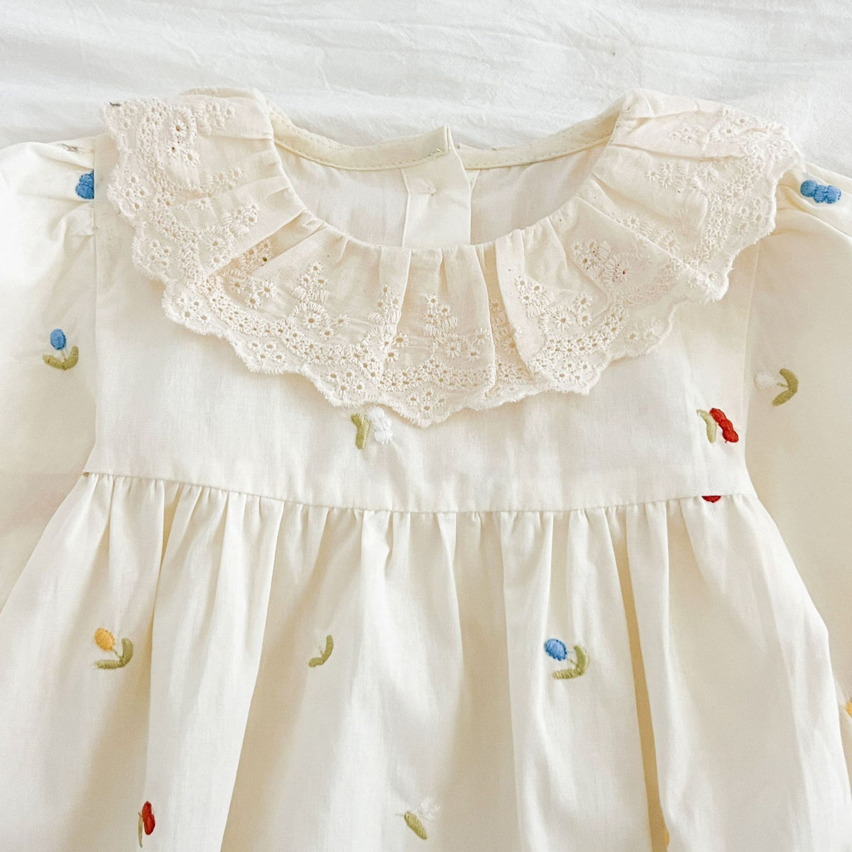 （Pre Order 2 Weeks）Sisters Fall Floral Embroidery Lace Dress&Romper