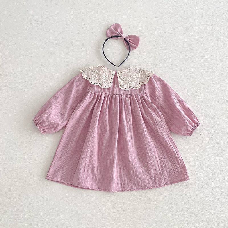 （In Production）Sisters Spring Pink Doll Collar Dress&Romper