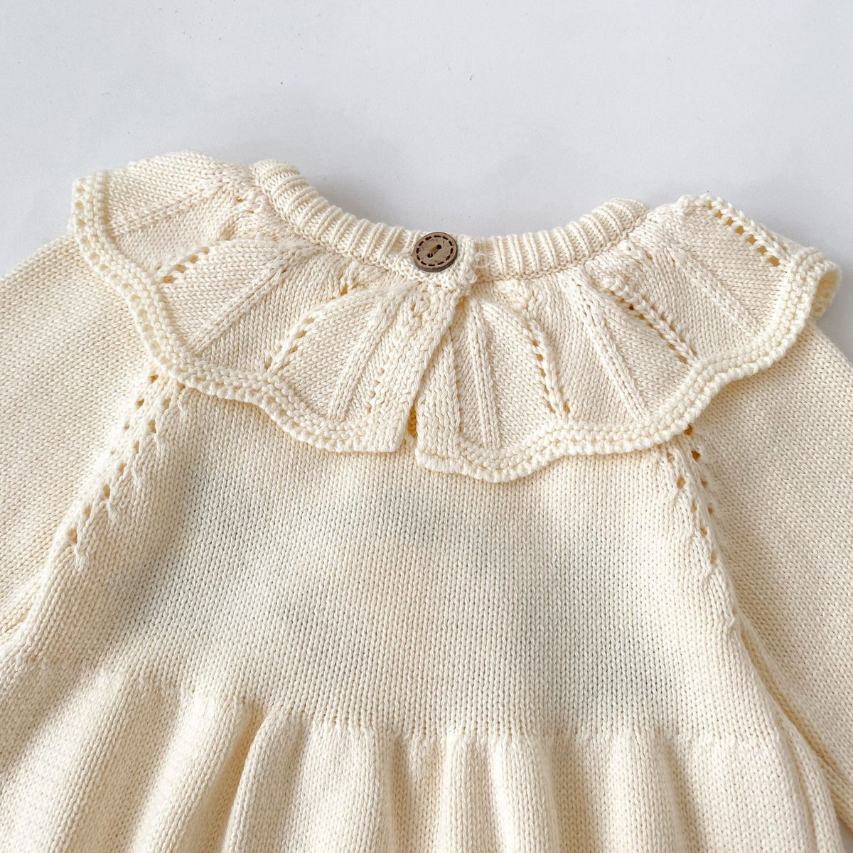 （Pre Order 2 Weeks）Toddler Girls Fall Embroidery Knitted Romper