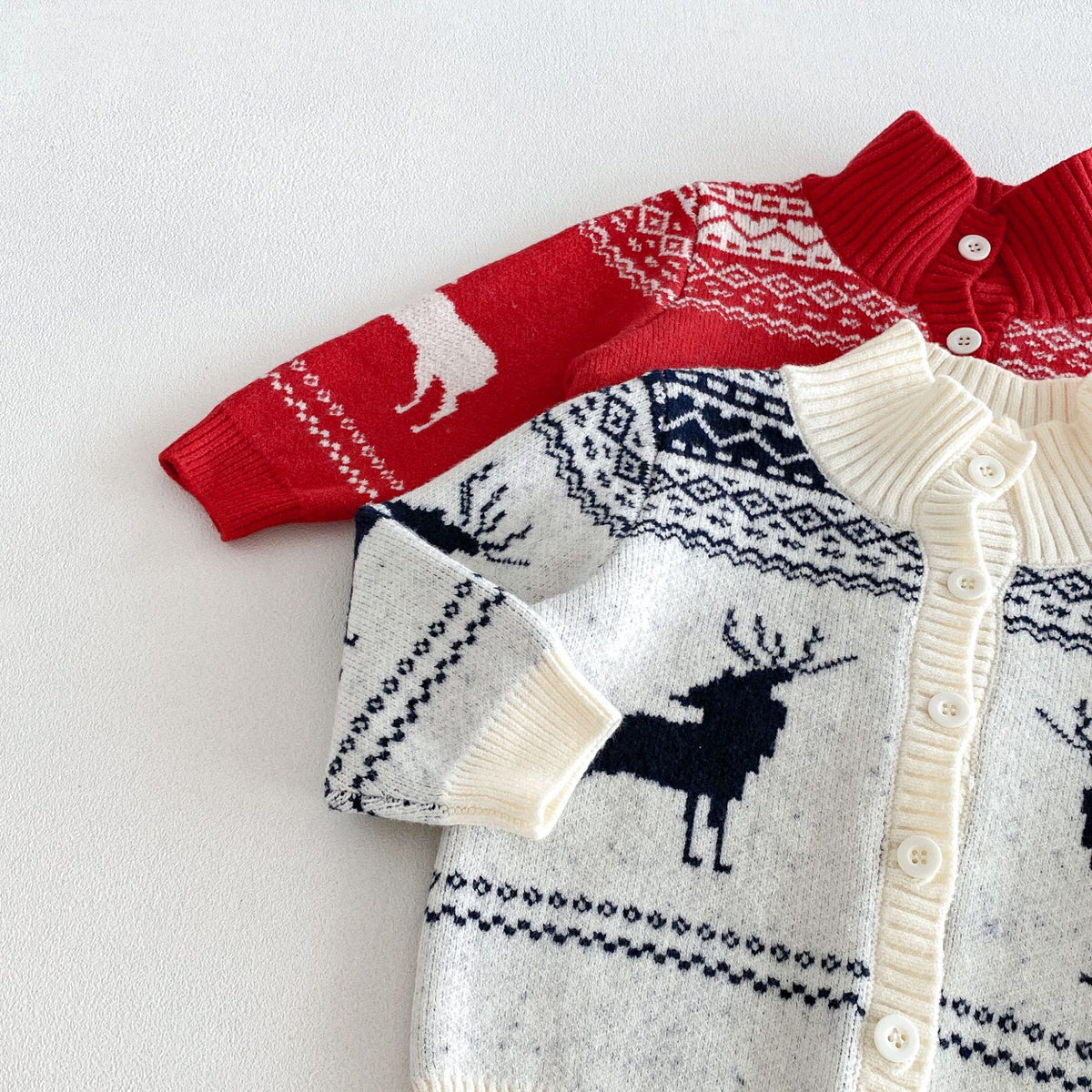 （Pre Order 2 Weeks）Unisex Christmas Jacquard Knit Cardigan