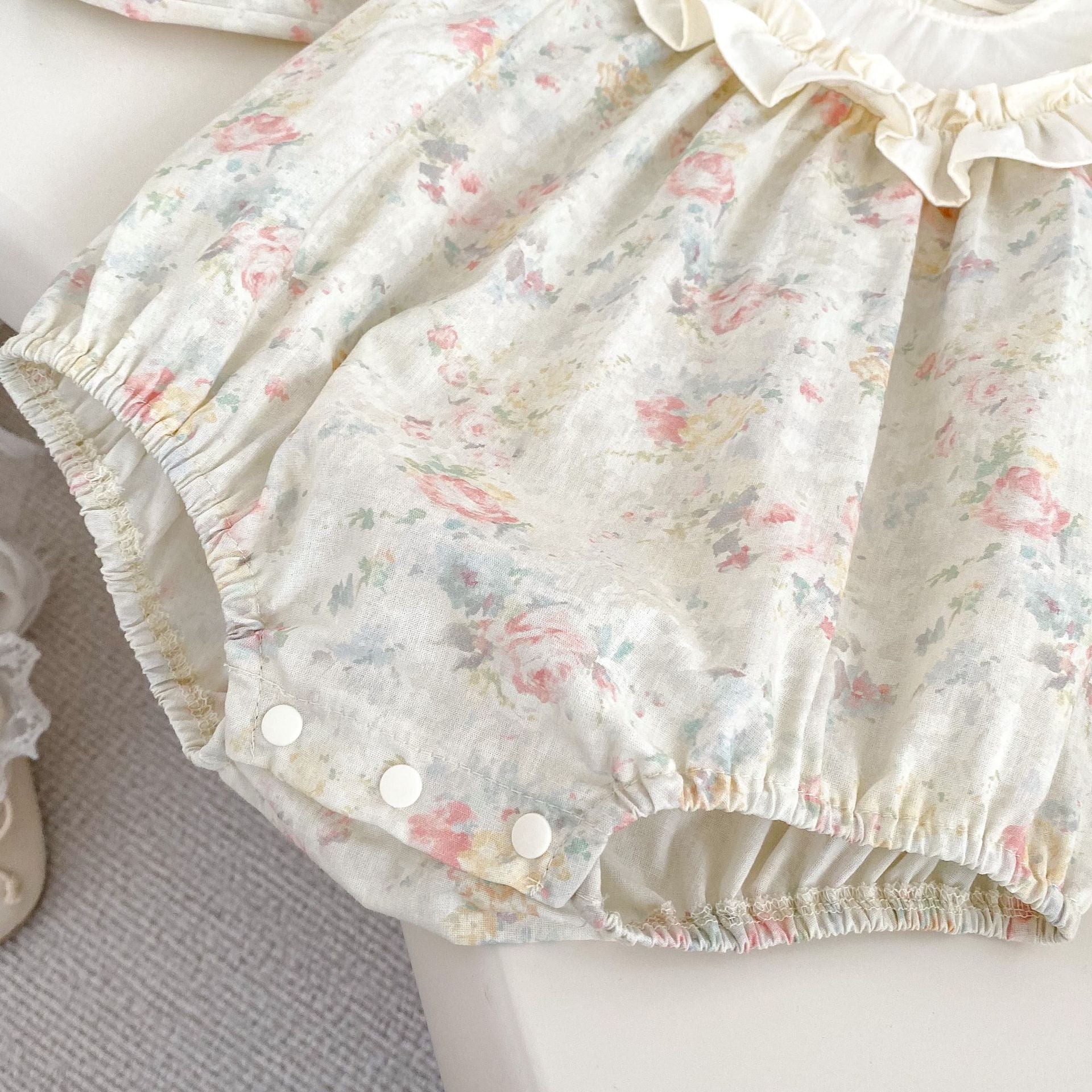 （In Production）Girls Fall Embroidery Ruffle Romper-Customized name