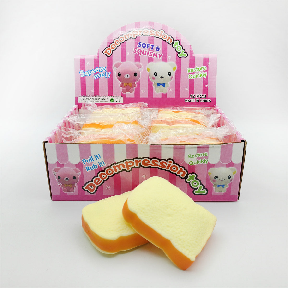 （Pre Order）Squishy Squeeze Toast Toy